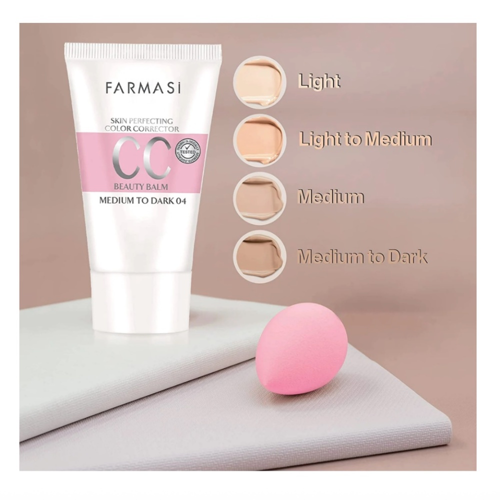 Farmasi CC Color Control Cream Foundation Cream 1.7 fl oz | 04 MEDIUM to DARK